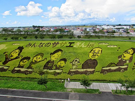 Ngắm nhìn tác phẩm Tanbo ato nghệ thuật trên cánh đồng lúa của Nhật Bản